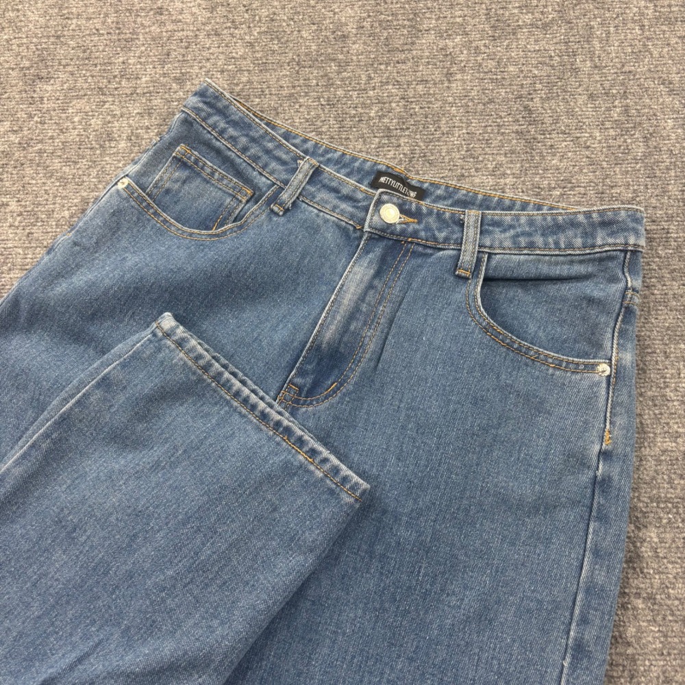 PrettyLittleThing Jeans Size 6 Blue‎ Wide Leg High Waisted Denim NWOT Women's